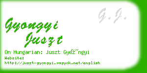 gyongyi juszt business card